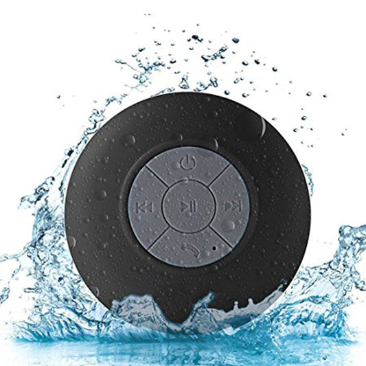 Tragbarer Mini-Subwoofer für die Dusche, kabellos, wasserdicht, Bluetooth-Lautsprecher, Freisprecheinrichtung, Empfangen von Anrufen, Musik, Saugmikrofon für iPhone, Samsung