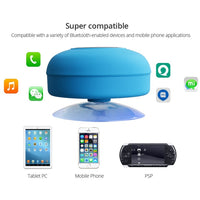 Tragbarer Mini-Subwoofer für die Dusche, kabellos, wasserdicht, Bluetooth-Lautsprecher, Freisprecheinrichtung, Empfangen von Anrufen, Musik, Saugmikrofon für iPhone, Samsung