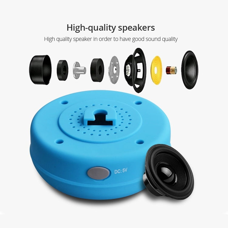 Tragbarer Mini-Subwoofer für die Dusche, kabellos, wasserdicht, Bluetooth-Lautsprecher, Freisprecheinrichtung, Empfangen von Anrufen, Musik, Saugmikrofon für iPhone, Samsung