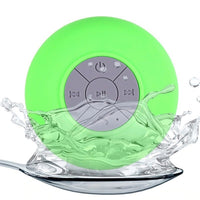 Tragbarer Mini-Subwoofer für die Dusche, kabellos, wasserdicht, Bluetooth-Lautsprecher, Freisprecheinrichtung, Empfangen von Anrufen, Musik, Saugmikrofon für iPhone, Samsung