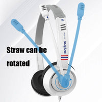 DANYIN DT326 Kopfmontierter Desktop-Computer für Kinder, Lernen, Draht-Headset mit Mikrofon, Kabellänge: 1,8 m, DT326 3.5mm Two-hole White, DT326 3.5mm Two-hole Black, DT326 Single Hole Four-level White, DT326 Single Hole Four-level Black              ...