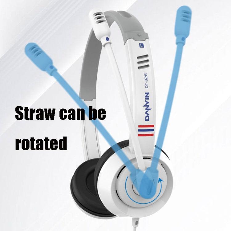 DANYIN DT326 Kopfmontierter Desktop-Computer für Kinder, Lernen, Draht-Headset mit Mikrofon, Kabellänge: 1,8 m, DT326 3.5mm Two-hole White, DT326 3.5mm Two-hole Black, DT326 Single Hole Four-level White, DT326 Single Hole Four-level Black              ...