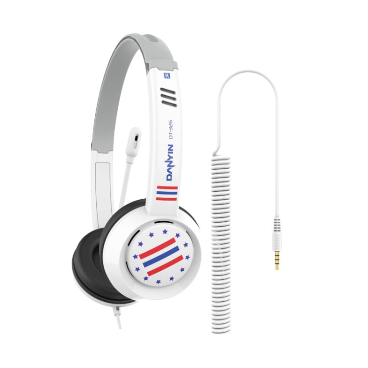 DANYIN DT326 Kopfmontierter Desktop-Computer für Kinder, Lernen, Draht-Headset mit Mikrofon, Kabellänge: 1,8 m, DT326 3.5mm Two-hole White, DT326 3.5mm Two-hole Black, DT326 Single Hole Four-level White, DT326 Single Hole Four-level Black              ...