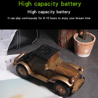 A9 Retro Holzmaserung Klassische Auto Form Drahtlose Bluetooth Lautsprecher Subwoofer Radio Tragbare Handy Ständer Mini Lautsprecher