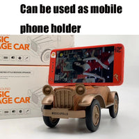 A9 Retro Holzmaserung Klassische Auto Form Drahtlose Bluetooth Lautsprecher Subwoofer Radio Tragbare Handy Ständer Mini Lautsprecher