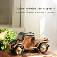 A9 Retro Holzmaserung Klassische Auto Form Drahtlose Bluetooth Lautsprecher Subwoofer Radio Tragbare Handy Ständer Mini Lautsprecher