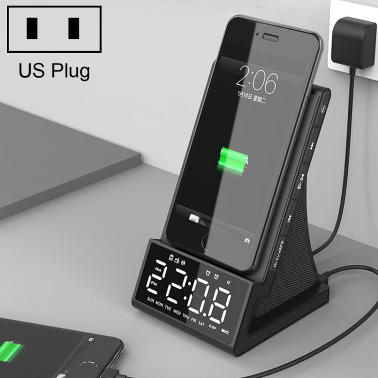 X7 Multifunktionaler kabelloser Bluetooth-Lautsprecher mit Wecker, Radio und Fernbedienung, US Plug, UK Plug, EU Plug, AU Plug