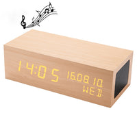 Bluetooth-Lautsprecher mit Holzuhr