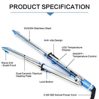 2-in-1-Titan-Haarglätter-Lockenstab, EU, US, UK