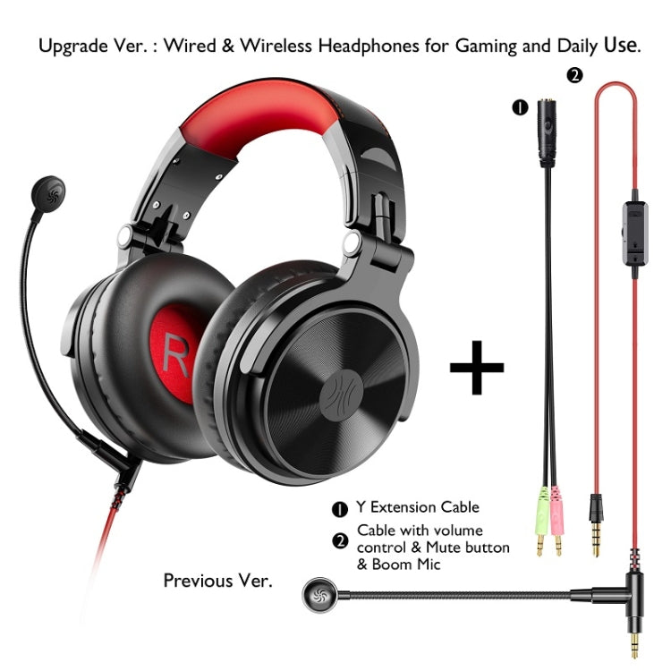 OneOdio Headset-Spiel Anchor Wire Headset, With Bluetooth (Black & Red), Without Bluetooth (Green )