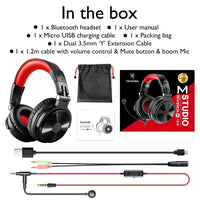 OneOdio Headset-Spiel Anchor Wire Headset, With Bluetooth (Black & Red), Without Bluetooth (Green )