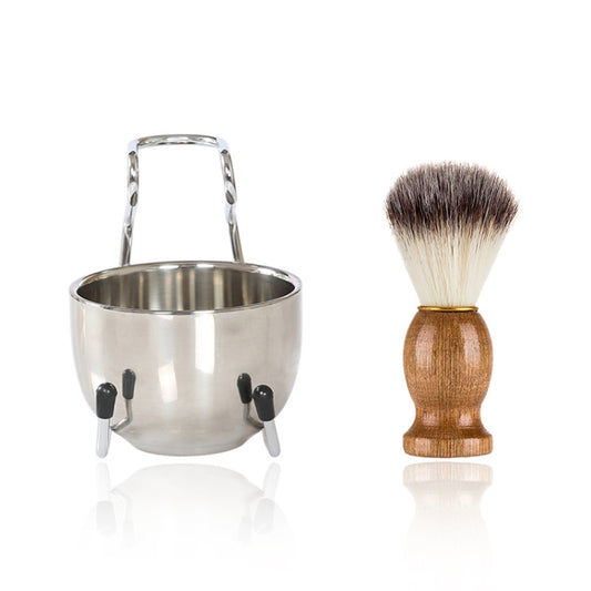 B3004 3 Teile/satz Männer Styling Werkzeuge Nylon Bart Pinsel Rack Schaum Schüssel