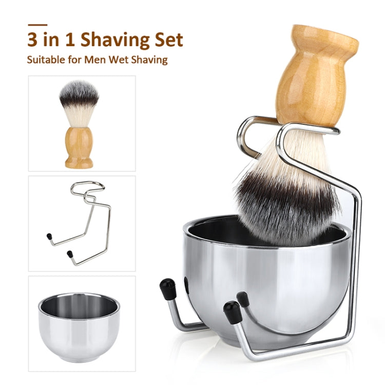 B3004 3 Teile/satz Männer Styling Werkzeuge Nylon Bart Pinsel Rack Schaum Schüssel