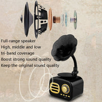 Ft-05 Kabelloser Retro-Bluetooth-Lautsprecher, Grammophon-Mini-Player