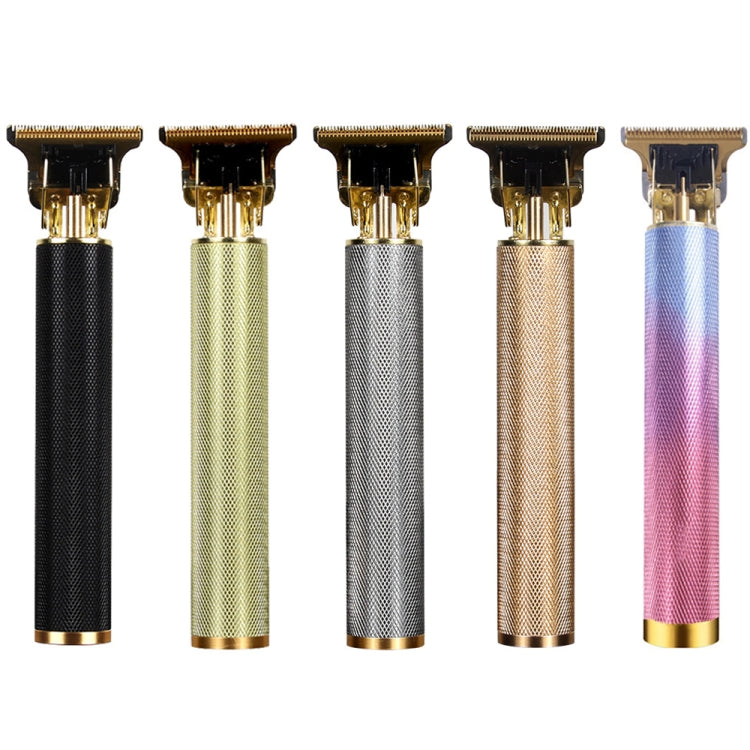 Hohler T-förmiger Stahlkopf-Haarschneider, USB-Aufladung, elektrischer Haarschneider zum Schnitzen, Steel Head (Black), Steel Head (Gold), Steel Head (Silver), Steel Head (Rose Gold), Steel Head (Gradient)