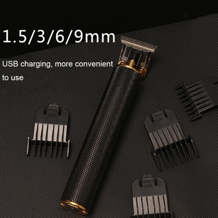 Hohler T-förmiger Stahlkopf-Haarschneider, USB-Aufladung, elektrischer Haarschneider zum Schnitzen, Steel Head (Black), Steel Head (Gold), Steel Head (Silver), Steel Head (Rose Gold), Steel Head (Gradient)