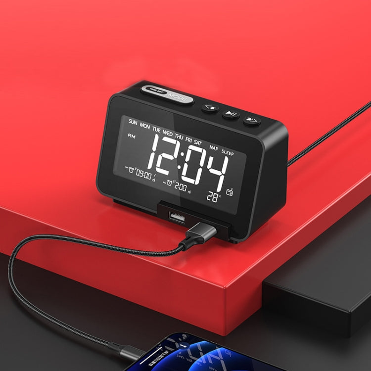 K5 Drahtloser Bluetooth-Lautsprecher, Desktop-Weckerradio, US Plug, EU Plug, UK Plug