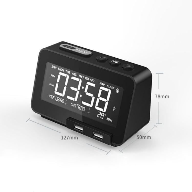K5 Drahtloser Bluetooth-Lautsprecher, Desktop-Weckerradio, US Plug, EU Plug, UK Plug