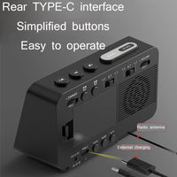 K5 Drahtloser Bluetooth-Lautsprecher, Desktop-Weckerradio, US Plug, EU Plug, UK Plug