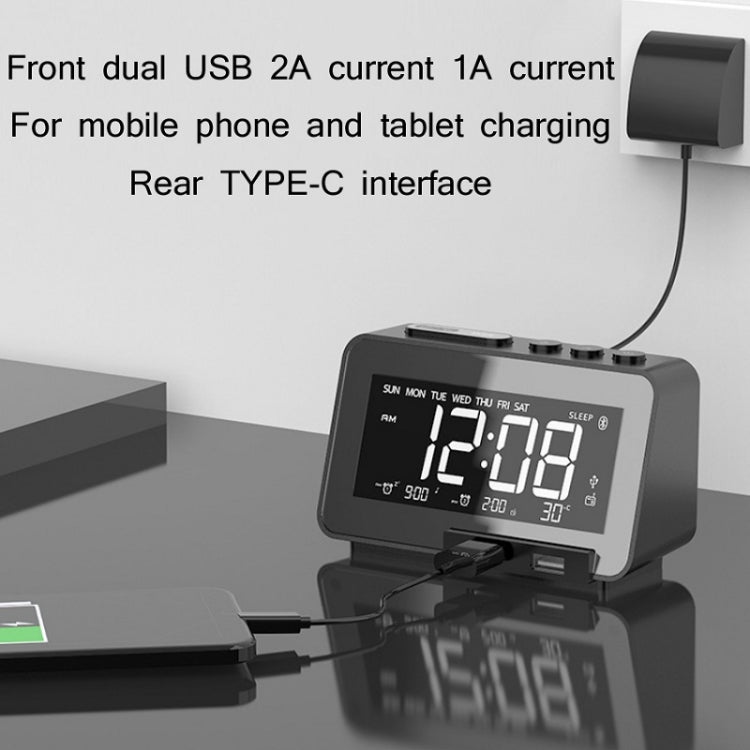 K5 Drahtloser Bluetooth-Lautsprecher, Desktop-Weckerradio, US Plug, EU Plug, UK Plug