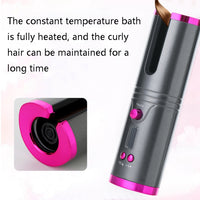 Tragbarer kabelloser Lockenwickler mit USB-Aufladung, Lazy Automatic Curling Rod