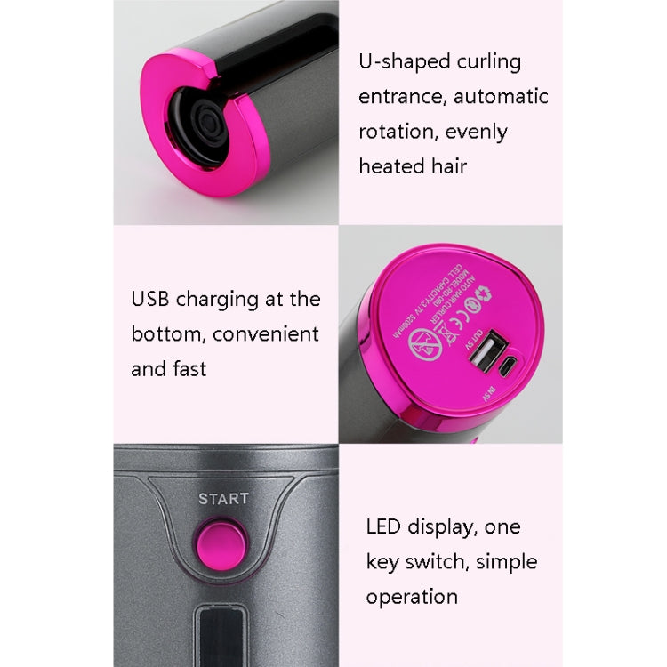 Tragbarer kabelloser Lockenwickler mit USB-Aufladung, Lazy Automatic Curling Rod