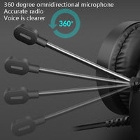 Smailwolf AK3 Headset Spielkopfhörer Kabelgebundenes leuchtendes Desktop-Computer-Headset, Stil:, 3.5mm Double Plug Black, USB Single-plug Black