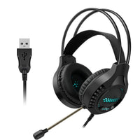 Smailwolf AK3 Headset Spielkopfhörer Kabelgebundenes leuchtendes Desktop-Computer-Headset, Stil:, 3.5mm Double Plug Black, USB Single-plug Black