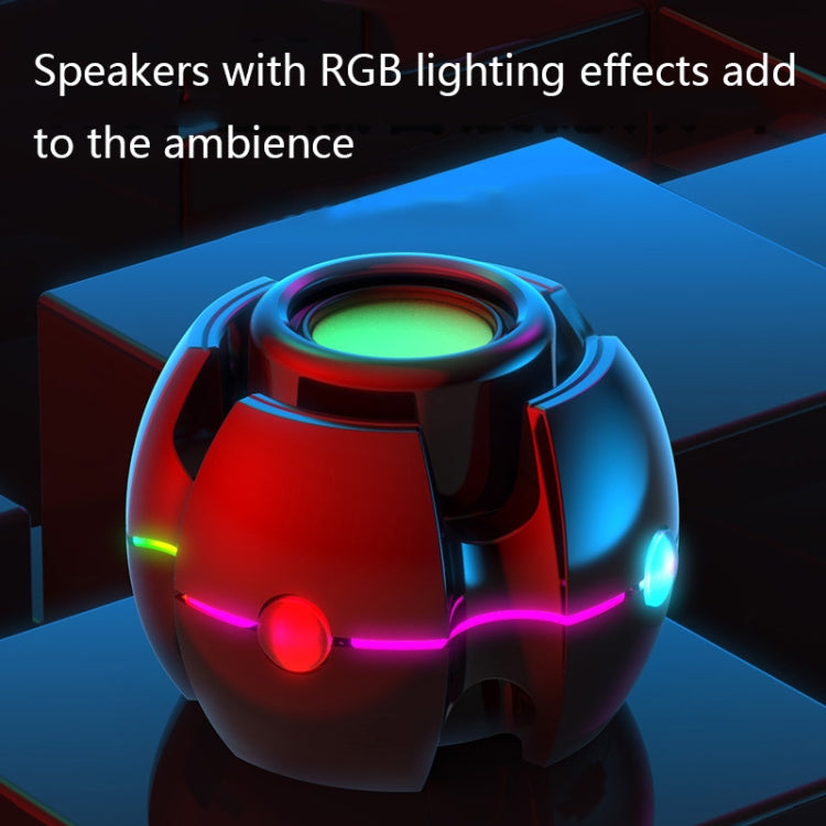 RGB-Lichteffekt, Gyro-Form, kabelloses Bluetooth-Audio, White, Pink, Blue, Black, Red
