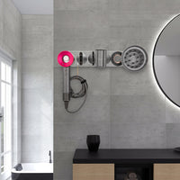 JD01 Punch-Free Hange Acryl-Haartrockner-Aufbewahrungshalterung für Dyson-Haartrockner, JD01 (Transparent), JD01 (Black)