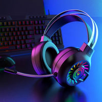 FOREV G97 RGB leuchtendes kabelgebundenes Game-Headset mit Mikrofon, Spezifikationen:, Standard (Black), 7.1 Channel (Black)
