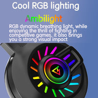 FOREV G97 RGB leuchtendes kabelgebundenes Game-Headset mit Mikrofon, Spezifikationen:, Standard (Black), 7.1 Channel (Black)