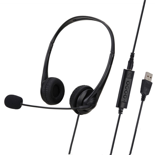 SOYTO SY490 Teaching Office Network Class Student Education Computer-Headset, Stil:, Double Ear Black Separation USB