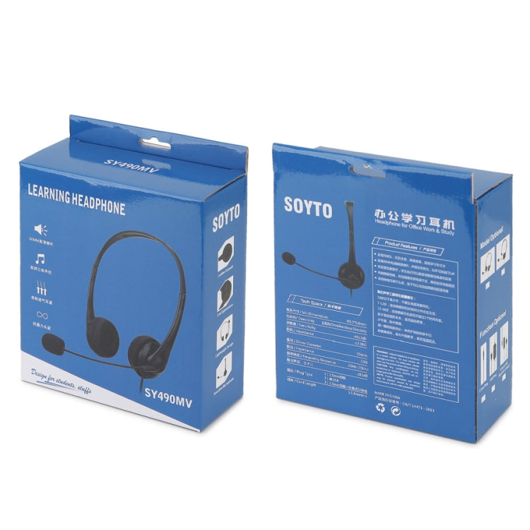 SOYTO SY490 Teaching Office Network Class Student Education Computer-Headset, Stil:, Double Ear Black 3.5mm, Double Ear Black USB, Double Ear Black Separation USB
