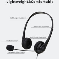 SOYTO SY490 Teaching Office Network Class Student Education Computer-Headset, Stil:, Double Ear Black 3.5mm, Double Ear Black USB, Double Ear Black Separation USB