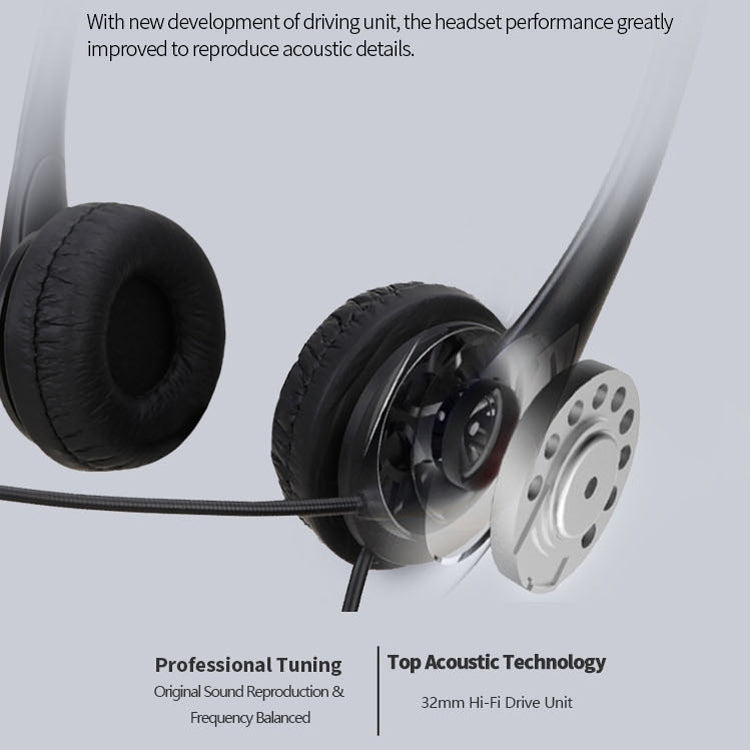 SOYTO SY490 Teaching Office Network Class Student Education Computer-Headset, Stil:, Double Ear Black 3.5mm, Double Ear Black USB, Double Ear Black Separation USB
