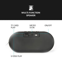 F3 Retro-Mini-Bluetooth-Lautsprecher mit Holzmaserung, unterstützt TF-Karte