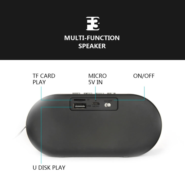 F3 Retro-Mini-Bluetooth-Lautsprecher mit Holzmaserung, unterstützt TF-Karte