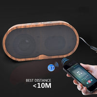 F3 Retro-Mini-Bluetooth-Lautsprecher mit Holzmaserung, unterstützt TF-Karte