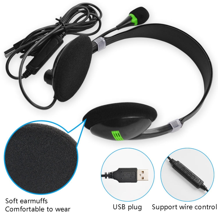 USB440 Universal-USB-Computerkabelkopf, tragbarer Strom-, Musik- und Sprachkopfhörer