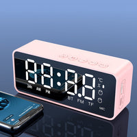 ZXL-G50 Mini-Spiegelalarm, Bluetooth-Lautsprecher, unterstützt TF-Karte, ZXL-G50 Black, ZXL-G50 White, ZXL-G50 Pink