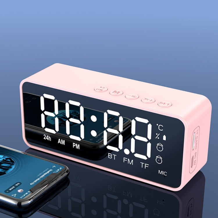ZXL-G50 Mini-Spiegelalarm, Bluetooth-Lautsprecher, unterstützt TF-Karte, ZXL-G50 Black, ZXL-G50 White, ZXL-G50 Pink