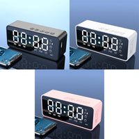 ZXL-G50 Mini-Spiegelalarm, Bluetooth-Lautsprecher, unterstützt TF-Karte, ZXL-G50 Black, ZXL-G50 White, ZXL-G50 Pink