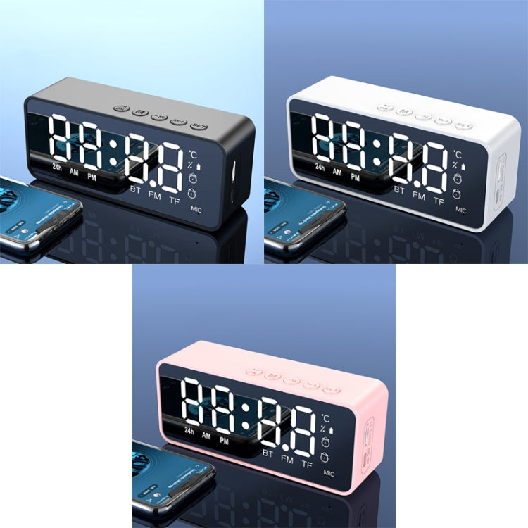 ZXL-G50 Mini-Spiegelalarm, Bluetooth-Lautsprecher, unterstützt TF-Karte, ZXL-G50 Black, ZXL-G50 White, ZXL-G50 Pink