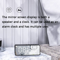 ZXL-G50 Mini-Spiegelalarm, Bluetooth-Lautsprecher, unterstützt TF-Karte, ZXL-G50 Black, ZXL-G50 White, ZXL-G50 Pink