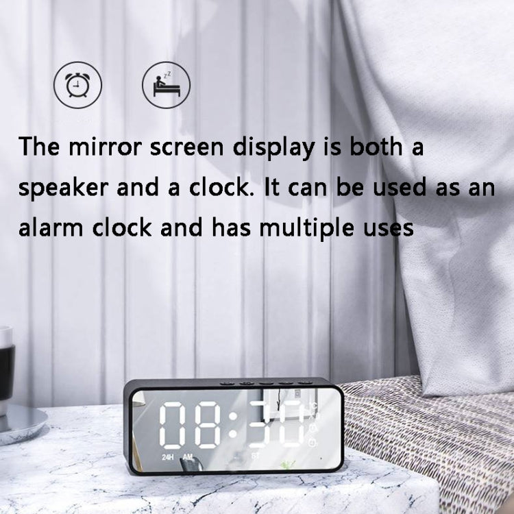 ZXL-G50 Mini-Spiegelalarm, Bluetooth-Lautsprecher, unterstützt TF-Karte, ZXL-G50 Black, ZXL-G50 White, ZXL-G50 Pink