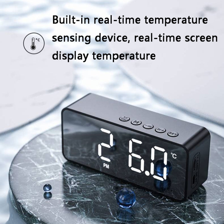 ZXL-G50 Mini-Spiegelalarm, Bluetooth-Lautsprecher, unterstützt TF-Karte, ZXL-G50 Black, ZXL-G50 White, ZXL-G50 Pink