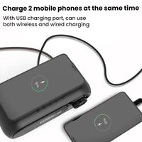 Kabelloser Bluetooth-Lautsprecher mit Ladefunktion und LED-Tischuhr