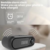 Kabelloser Bluetooth-Lautsprecher mit Ladefunktion und LED-Tischuhr