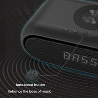 Kabelloser Bluetooth-Lautsprecher mit Ladefunktion und LED-Tischuhr